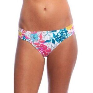 Kenneth Cole Reaction White Paint the Garden Hipster Bikini Swim Bottoms Size XL